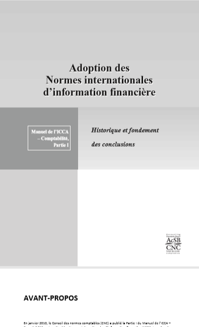 Cover of ADOPTION DES NORMES INTERNATIONALES DE CONTROLE