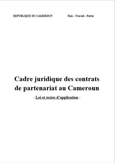Cover of CADRE JURIDIQUE DES CONTRATS DE PARTENARIAT AU CAMEROUN