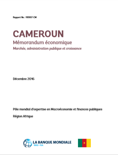Cover of CAMEROUN MEMORANDUM ECONOMIQUE MARCHES ADMINISTRATION PUBLIQUE ET CROISSANCE