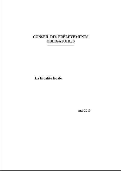 Cover of CONSEIL DES PRELEVEMENTS OBLIGATOIRES 
