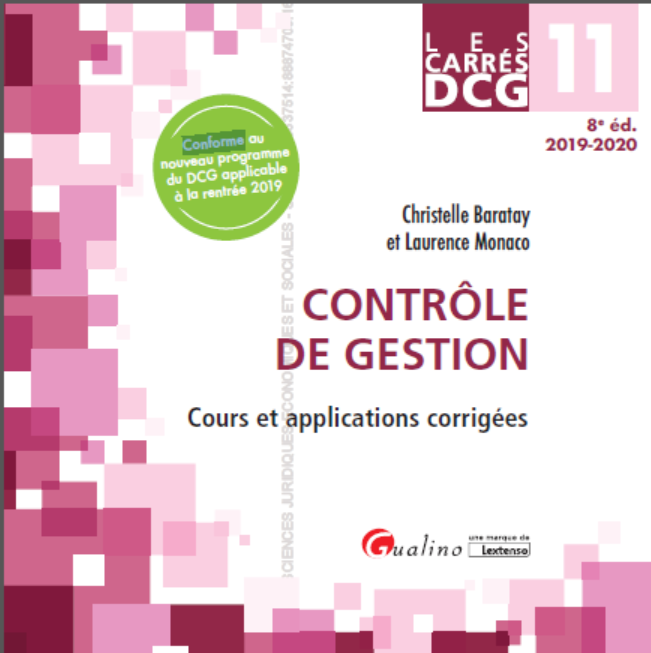 Cover of CONTROLE DE GESTION COURS ET APPLICATIONS