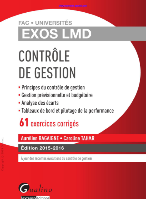 Cover of CONTROLE DE GESTION EXO LMD