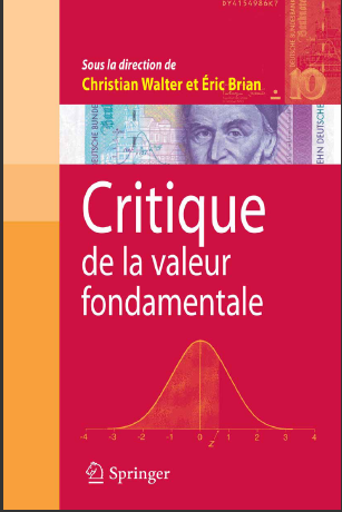 Cover of CRITIQUE DE LA VALEUR FONDAMENTALE