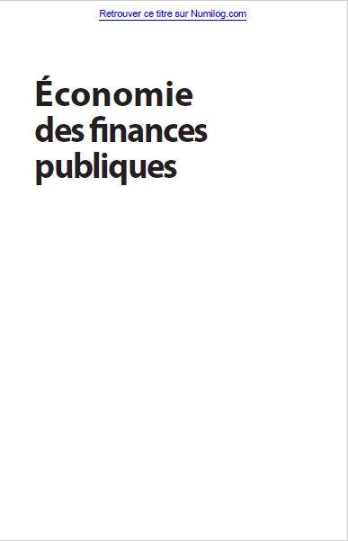 Cover of ECONOMIE DES FINANCES PUBLIQUES