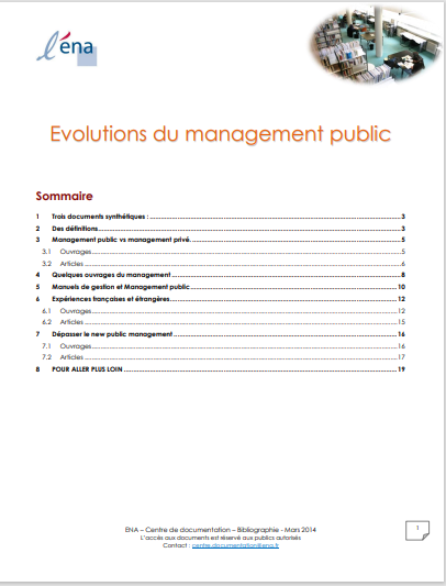 Cover of EVOLUTION DU MANAGEMENT PUBLIC