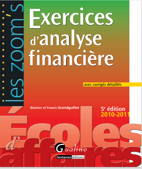 Cover of EXERCICE DANALYSE FINANCIERE 5ED