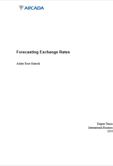 Cover of FORECASTING EXCHANGE RATES