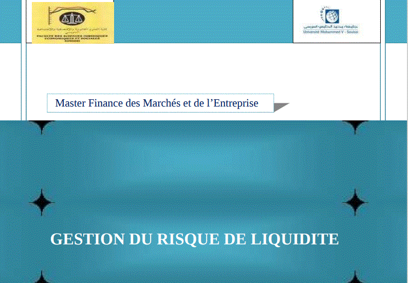 Cover of GESTION DU RISQUE DE LIQUIDITE