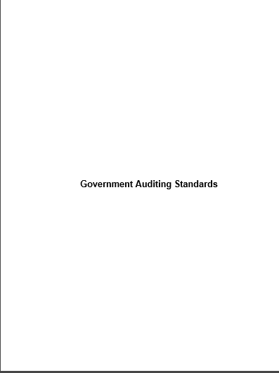 Cover of GOVERNMENT AUDITING STANDARDS