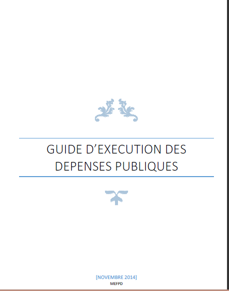 Cover of GUIDE DEXECUTION DES DEPENSES PUBLIQUES