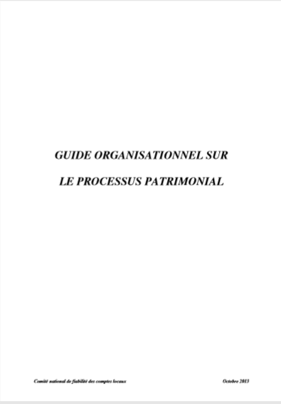 Cover of GUIDE ORGANISATIONNEL SUR LE PROCESSUS PATRIMONIAL