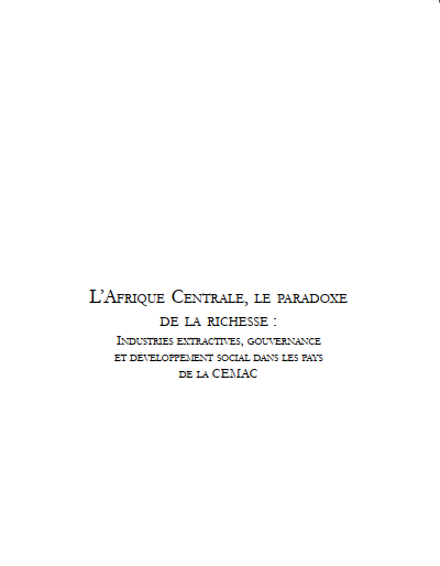 Cover of LAFRIQUE CENTRALE LE PARADOXE DE LA DETTE