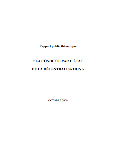 Cover of LA CONDUITE PAR LETAT DE LA DECENTRALISATION