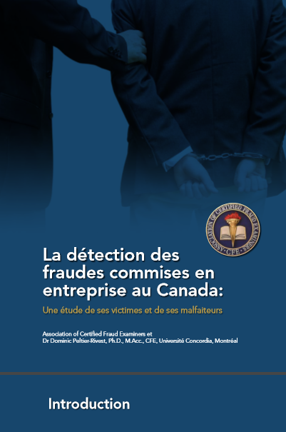 Cover of LA DETECTION DES FRAUDES COMMISES EN ENTREPRISE CANADA