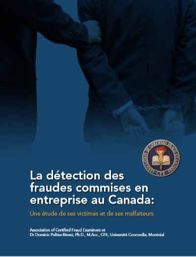 Cover of LA DETECTION DES FRAUDES COMMISES EN ENTREPRISE AU CANADA