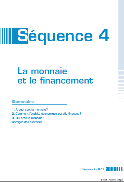 Cover of LA  MONNAIE ET LE FINANCEMENT