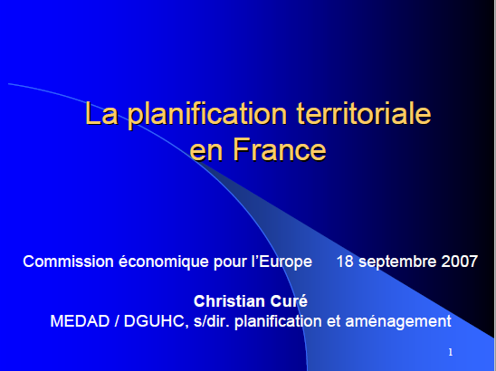 Cover of LA PLANIFICATION TERRITORIALE EN FRANCE