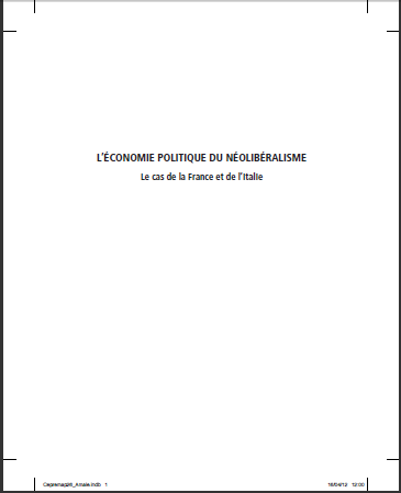 Cover of LECONOMIE POLITIQUE DU NEOLIBERALISME