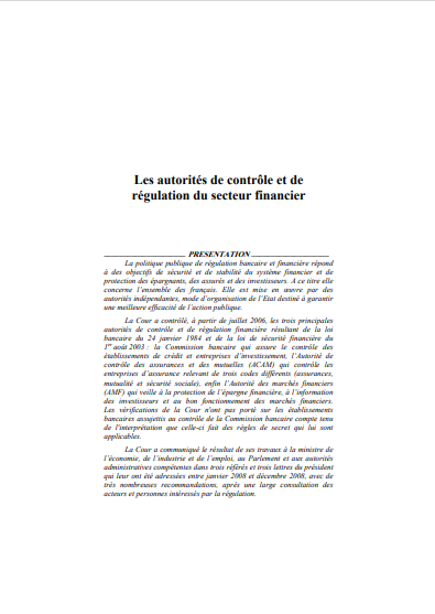 Cover of LES AUTORITES DE CONTROLE ET DE REGULATION