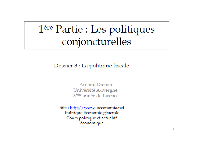 Cover of LES POLITIQUES CONJONCTURELLES