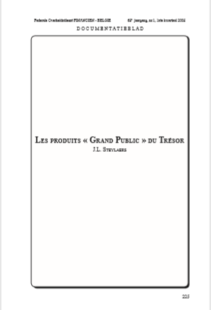 Cover of LES PRODUITS  DU TRESOR