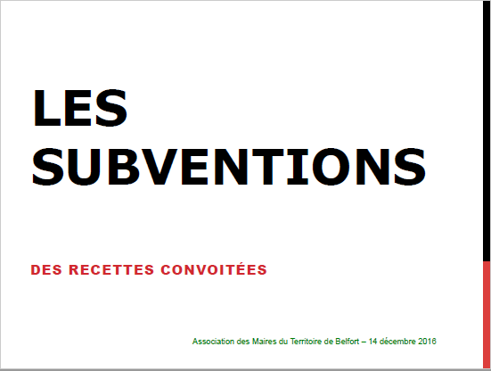 Cover of LES SUBVENTIONS