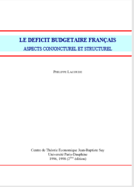 Cover of LE DEFICIT BUDEGETAIRE FRANCAIS