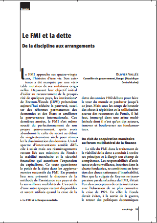 Cover of LE FMI ET LA DETTE