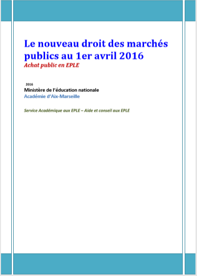 Cover of LE NOUVEAU DROIT DES MARCHES PUBLICS