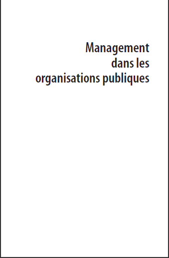 Cover of MANAGEMENT DANS LES ORGANISATIONS PUBLIQUES