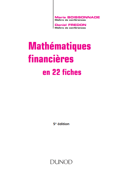Cover of MATHEMATIQUES FINANCIERE