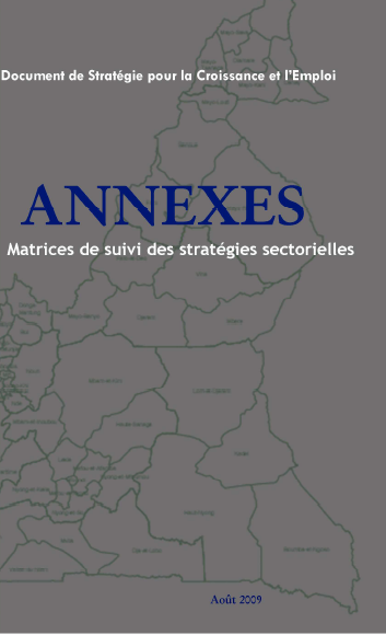 Cover of MATRICE DE SUIVI DES STRATEGIES SECTORIELLES