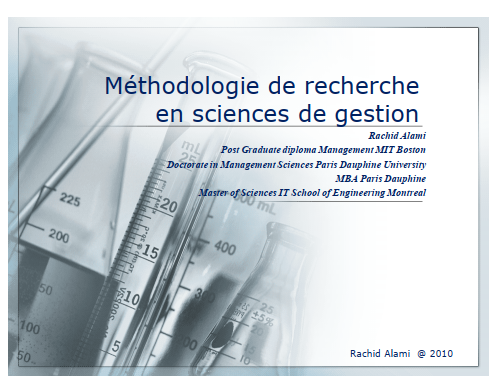 Cover of METHODOLOGIE DE LA RECHERCHE EN SCIENCES DE GESTION