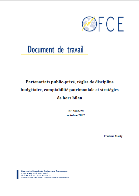 Cover of PARTENARIATS PUBLIC PRIVE REGLES DE DISCIPLINE BUDGETAIRE