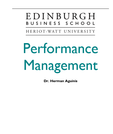 Cover of PERFORMANCE MANAGEMENT