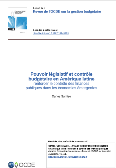 Cover of POUVOIR LEGISLATIF ET CONTROLE BUDGETAIRE 