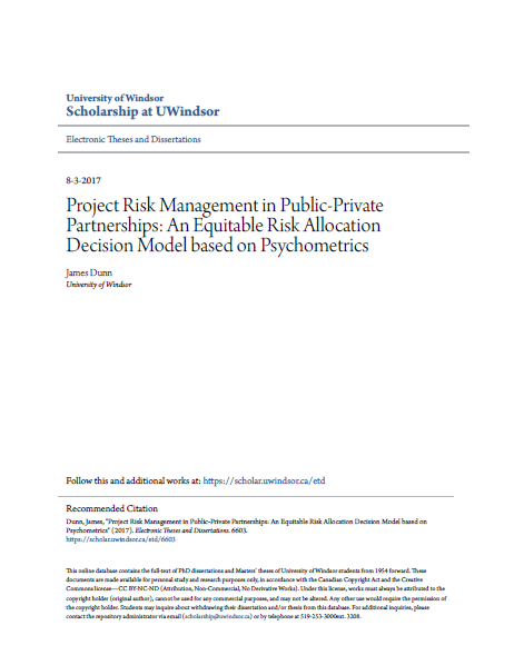 Cover of PROJECT RISK MANAGEMENT IN PUBLIC PRIVATE  PARTNERSHIP