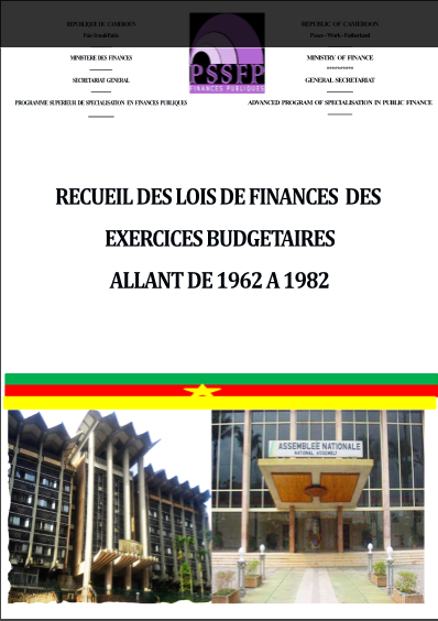 Cover of RECEUIL DES LOIS DE FINANCES DES EXERCICES BUDGETAIRES ALLANT DE 1962 A 1982