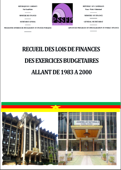 Cover of RECEUIL DES LOIS DE FINANCES DES EXERCICES BUDGETAIRES ALLANT DE 1983 A 2000