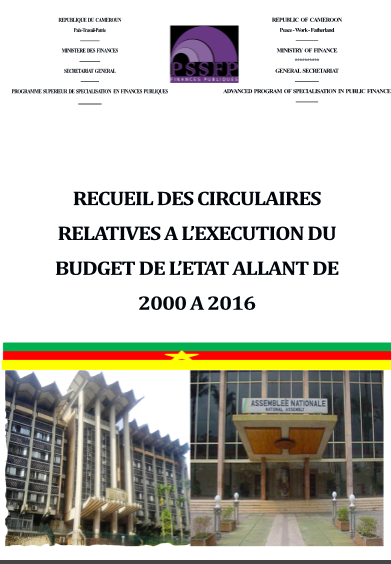 Cover of RECEUIL DES LOIS DE FINANCES DES EXERCICES BUDGETAIRES ALLANT DE 2000 A 2016