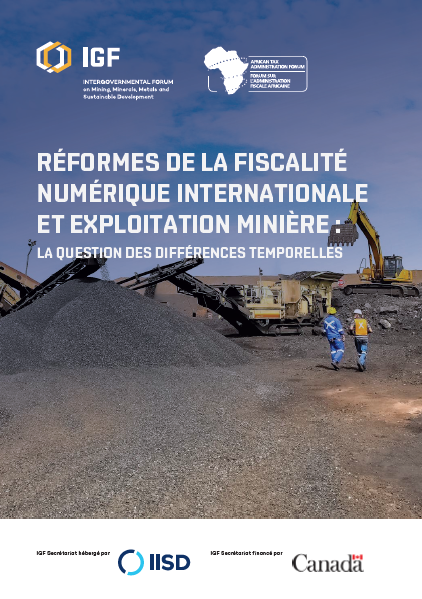 Cover of REFORME DE LA FISCALITE NUMERIQUE INTERNATIONALE ET EXPLOITATION MINIERE