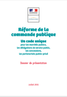 Cover of REFORME DE LA COMMANDE PUBLIQUE