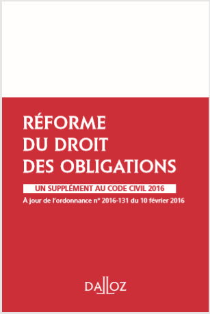 Cover of REFORME DU DROIT DES OBLIGATIONS