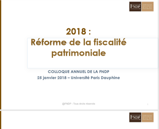 Cover of REFORME_FISCALITE_PATRIMONIALE_2018