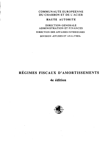 Cover of REGIMES FISCAUX DAMORTISSEMENT