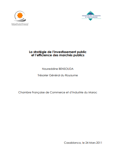 Cover of LA STRATEGIE DE LINVESTISSEMENT PUBLIC ET EFFICIENCE DES MARCHES PUBLICS