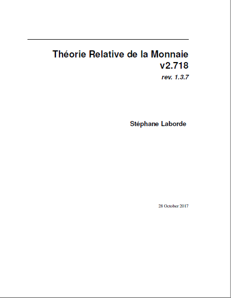 Cover of THEORY RELATIVE DE LA MONNAIE