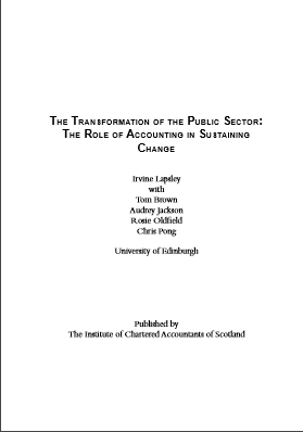 Cover of THE TRANSFORMATION OF THE  PUBLIC SECTOR