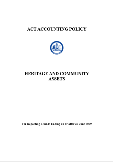 Cover of ACT ACCOUNTING POLICY